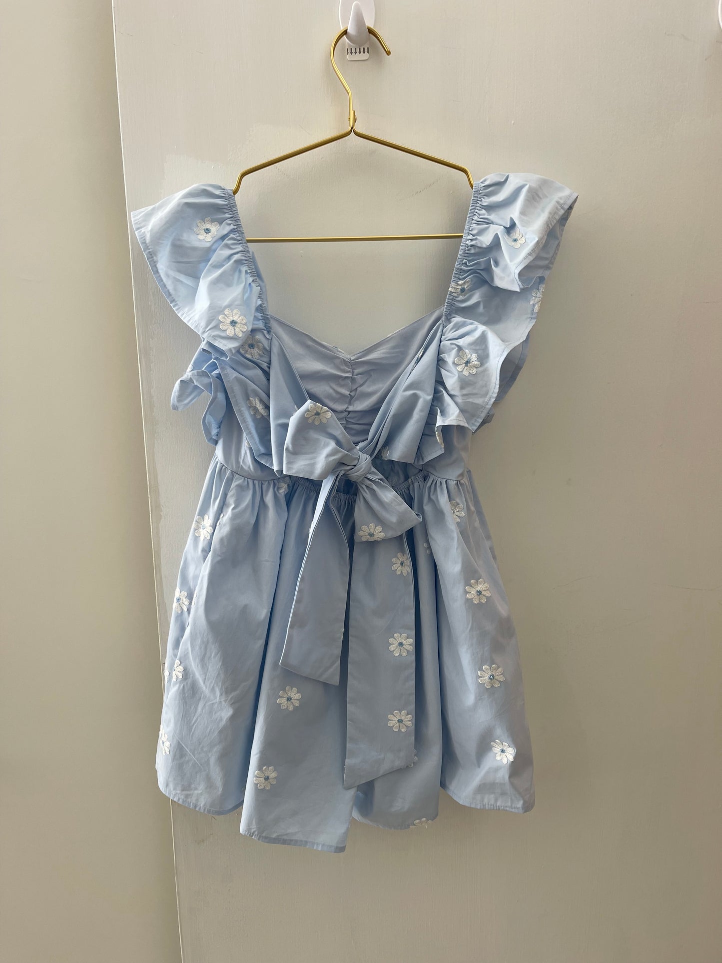 MAIN STRIP - Ruffle Shoulder Shirring Babydoll Romper