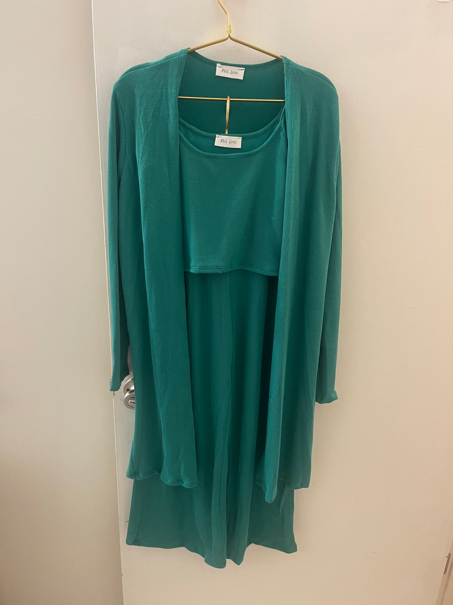 PHIL LOVE - Solid Cardigan 3 piece Set