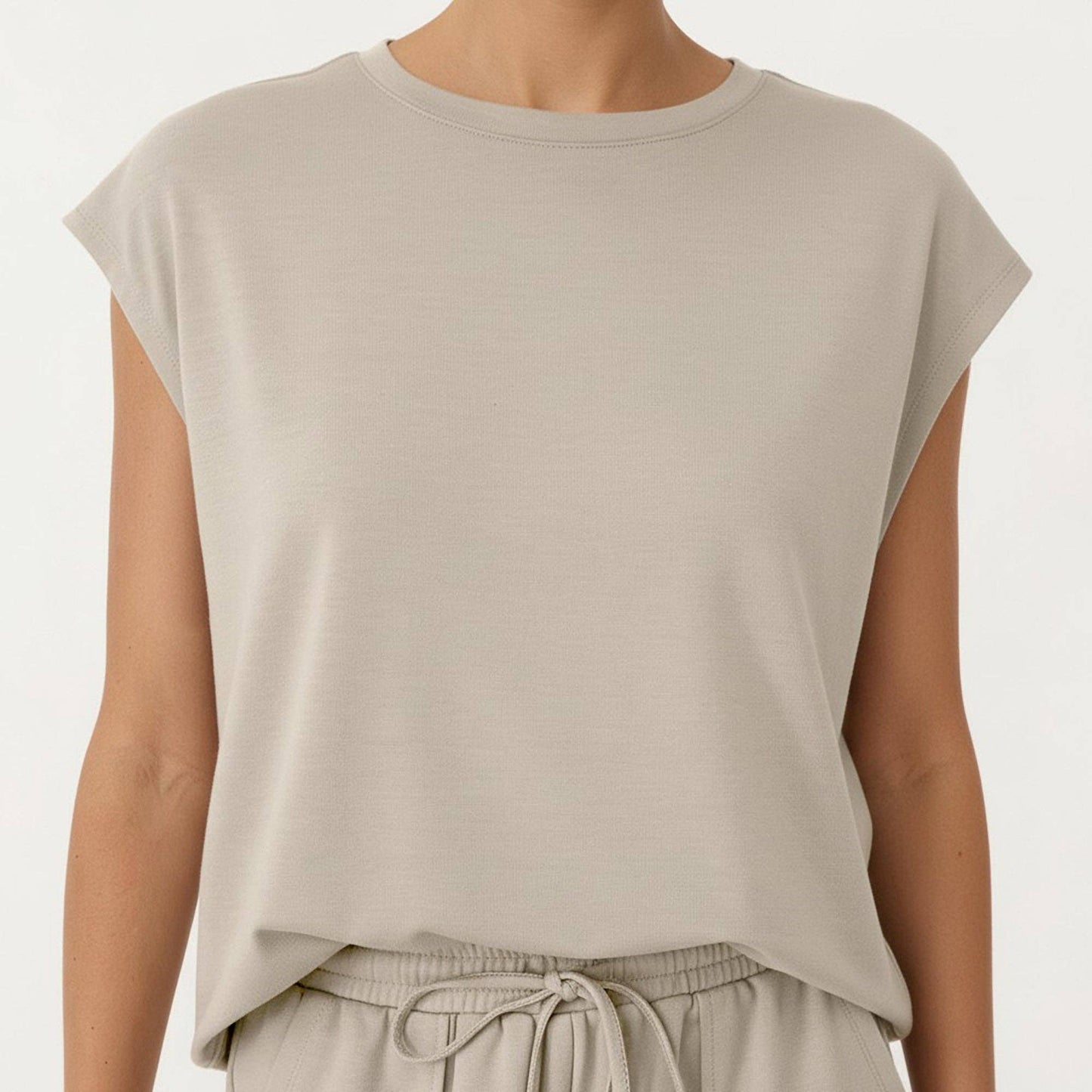 Short Sleeve Lounge Top and Shorts Set with Relaxed Fit