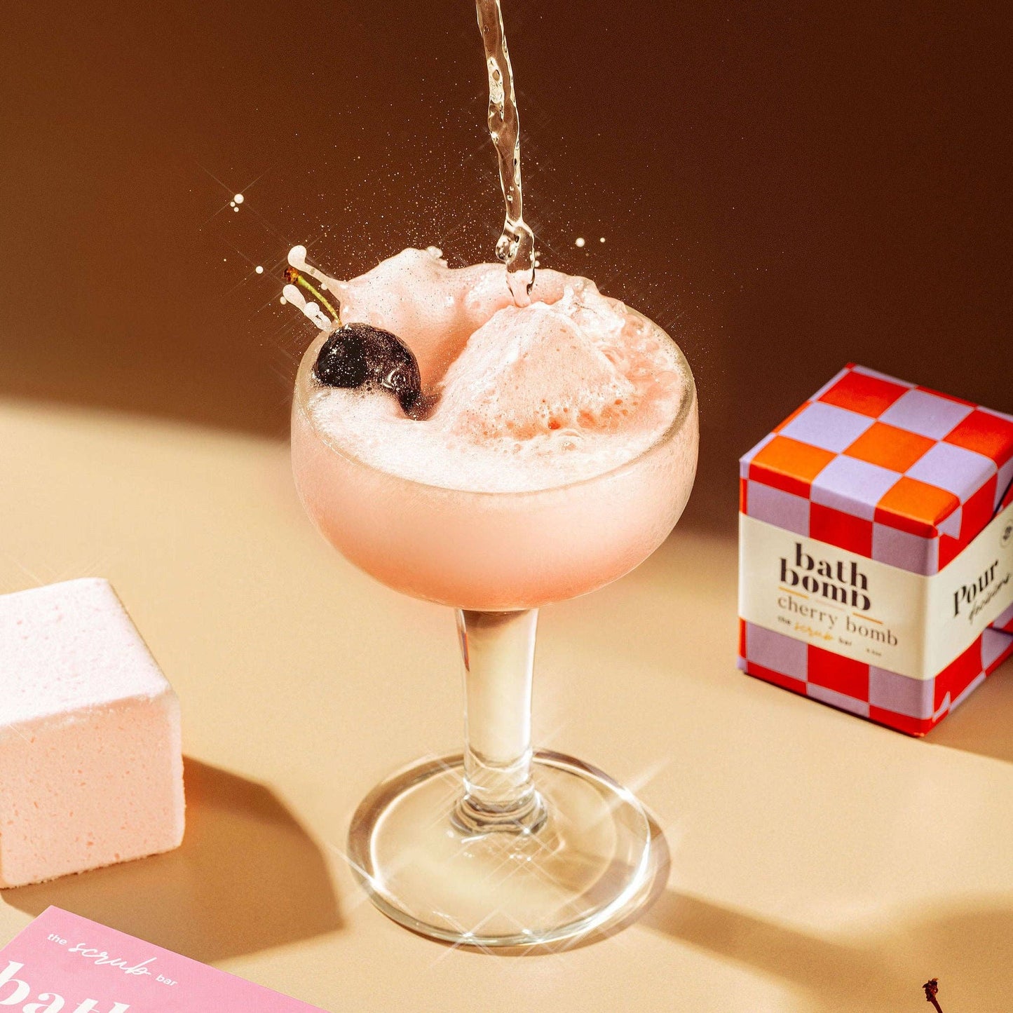Cherry Bath Bomb- Fruity Spa Fizz- Moisturizing