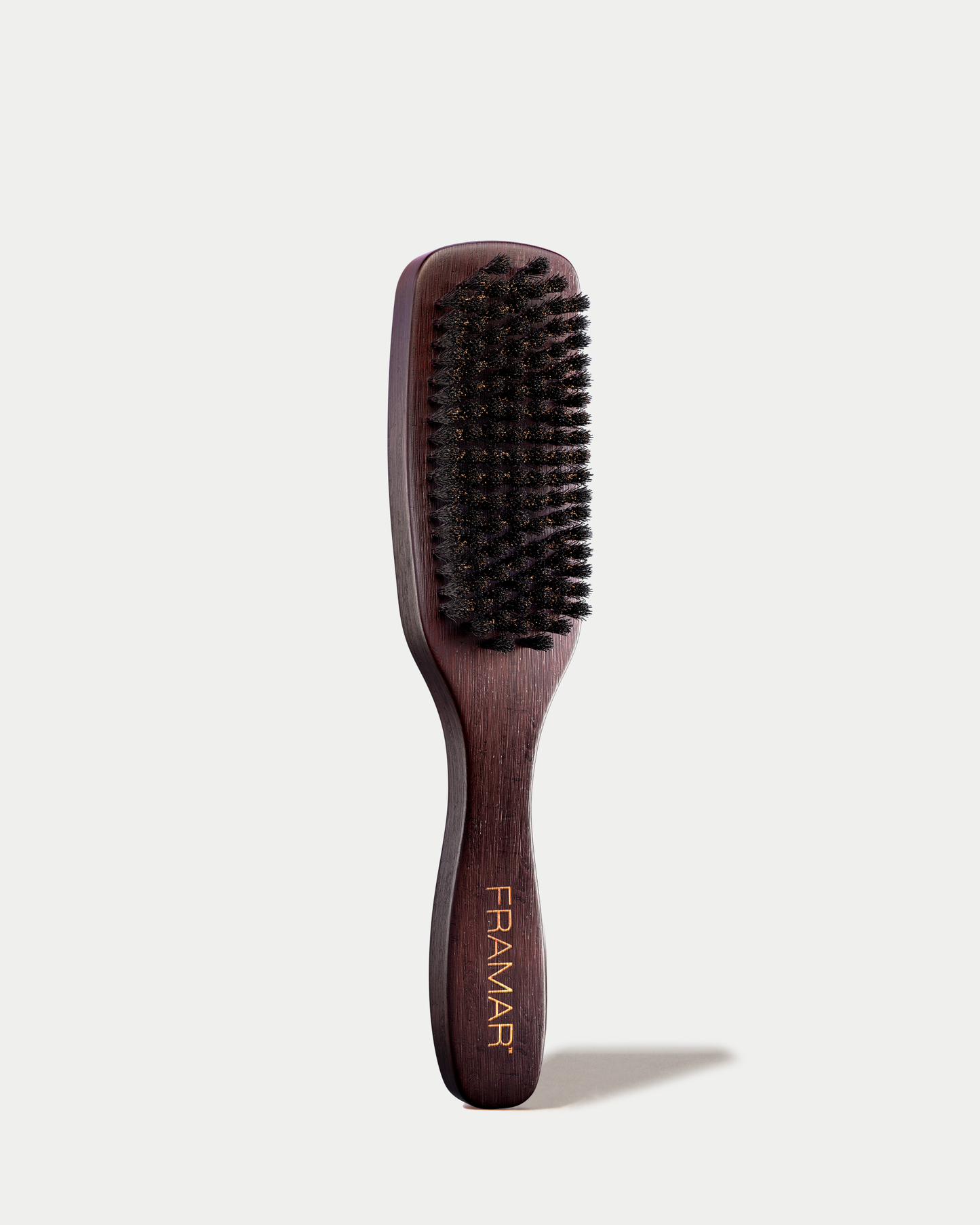 FRAMAR Boar Bristle Hair Brush, Wooden Slick Back Hair Brush