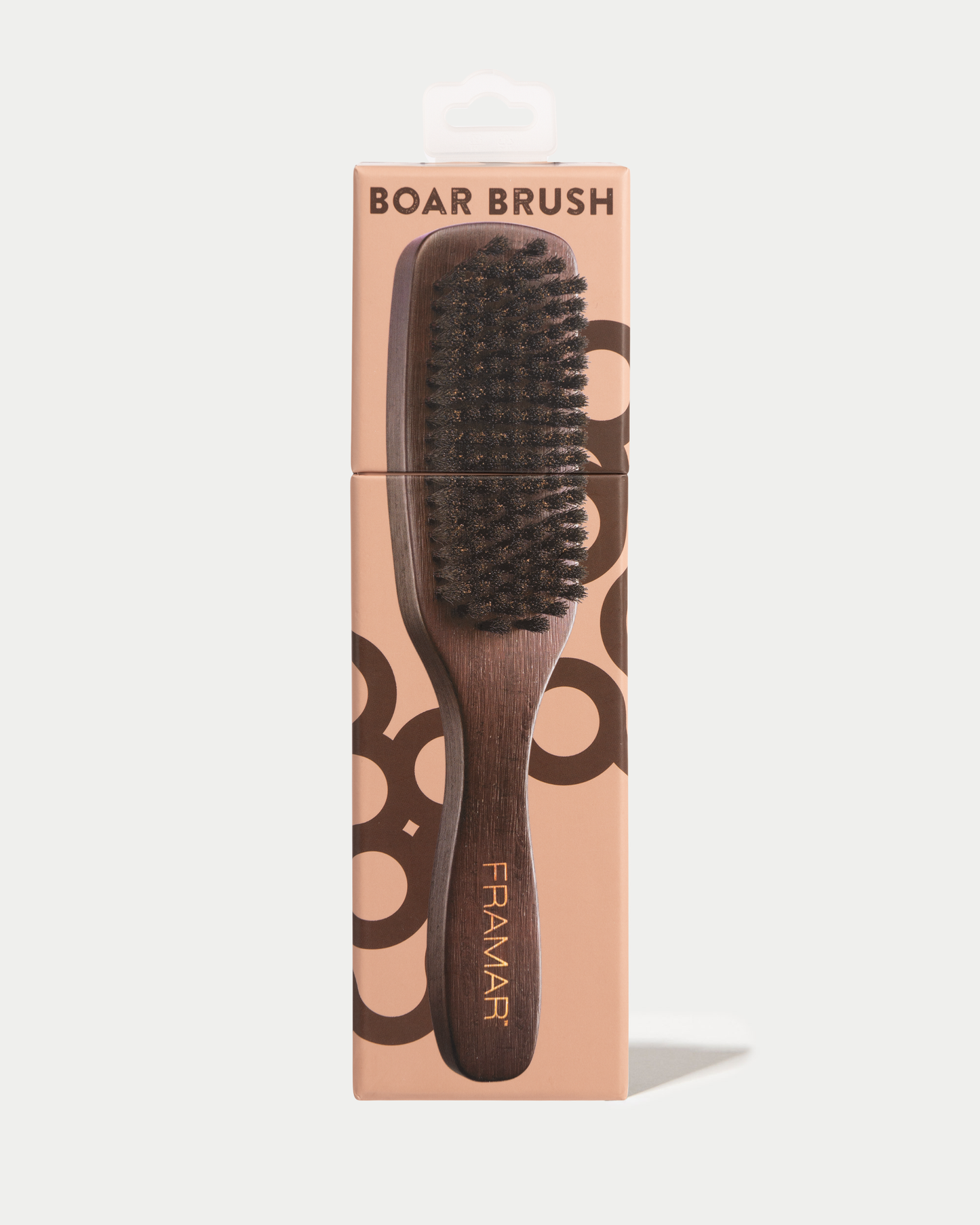 FRAMAR Boar Bristle Hair Brush, Wooden Slick Back Hair Brush