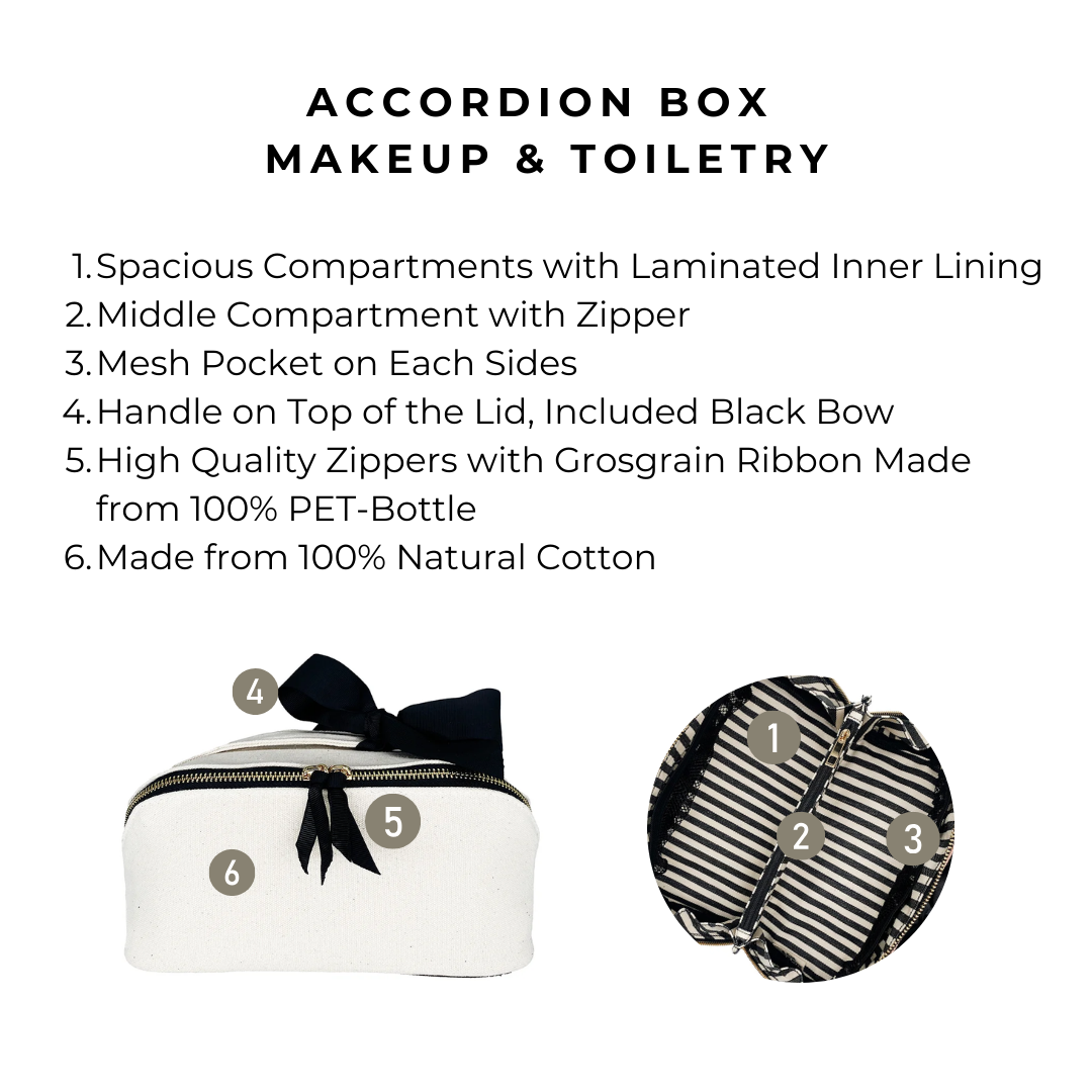 Accordion Box Makeup & Toiletry – Cream