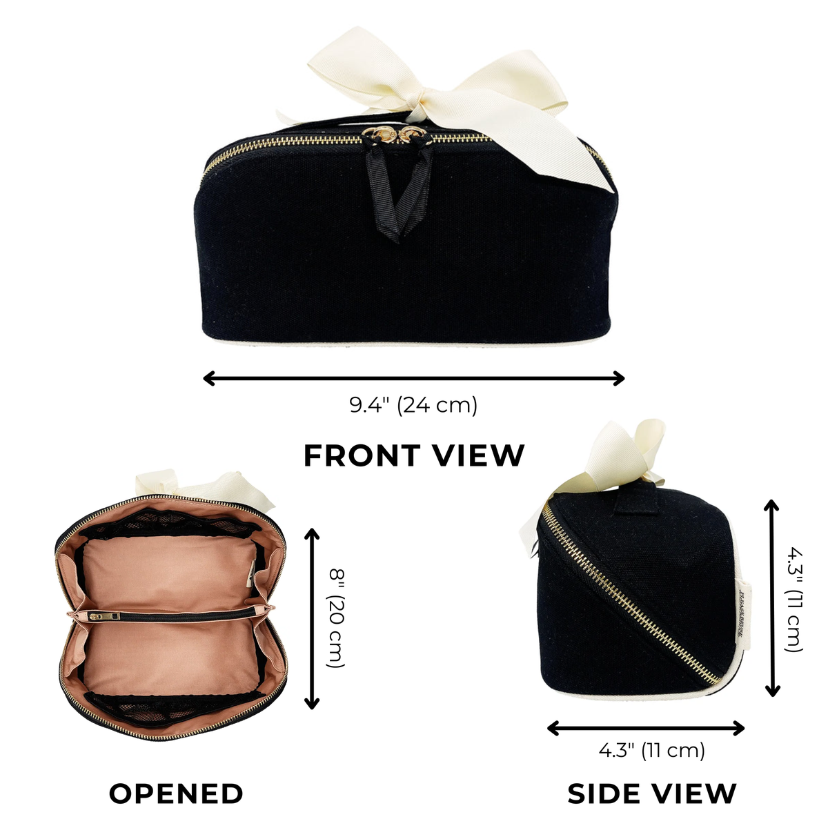 Accordion Box Makeup & Toiletry – Black