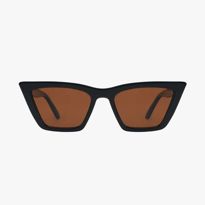 BAY MIDNIGHT AMBER Polarized Women's Cat Eye Sunglasses