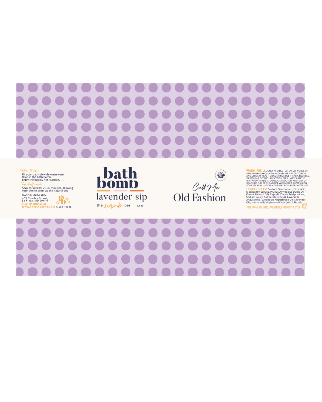Lavender Bath Bomb- Calming Bath Soak