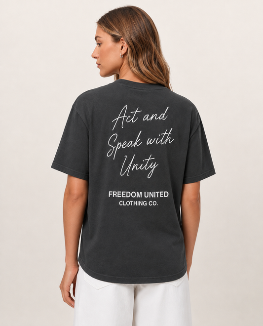 Act + Speak With Unity Oversized Tee