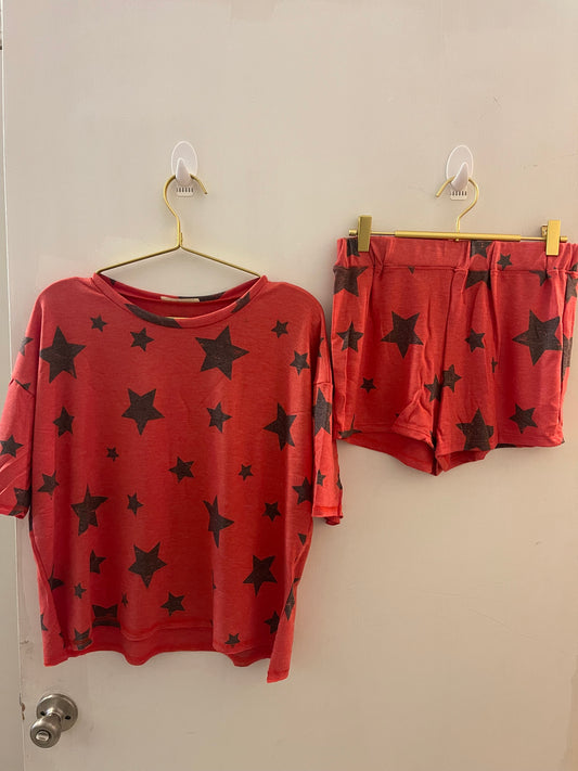 Star All Over Pajama Loungewear Set