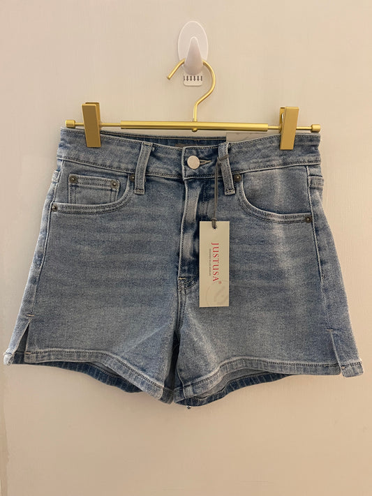 JUST USA - Comfort Stretch Short With Slit