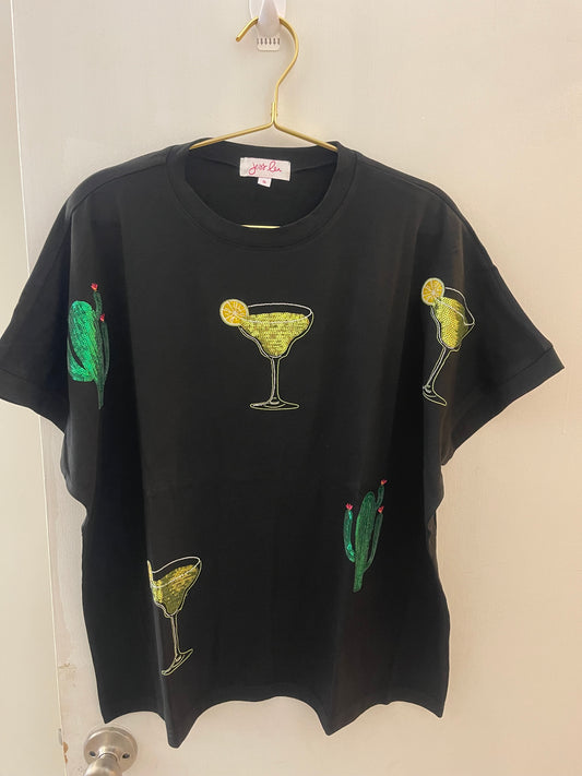 JESS LEA - Drinks On Me Sequin Patch Top